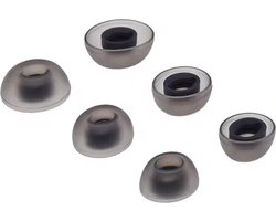 Ibley ComfortFit Siliconen oortips voor JBL Live Pro 2 zilver - Siliconen Earplug - S/M/L formaat - 3 paar - 3 maten - JBL Live Free 2 oortips