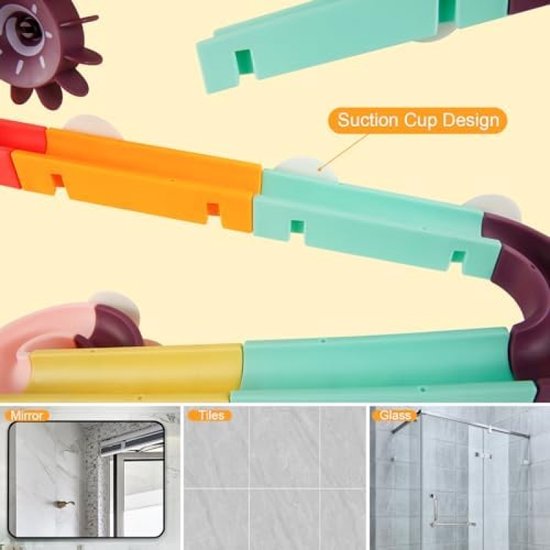 Jouet De Bain à Ventouses 44 Pièces – Parcours D'Eau DIY Pour Enfants 3-6 Ans