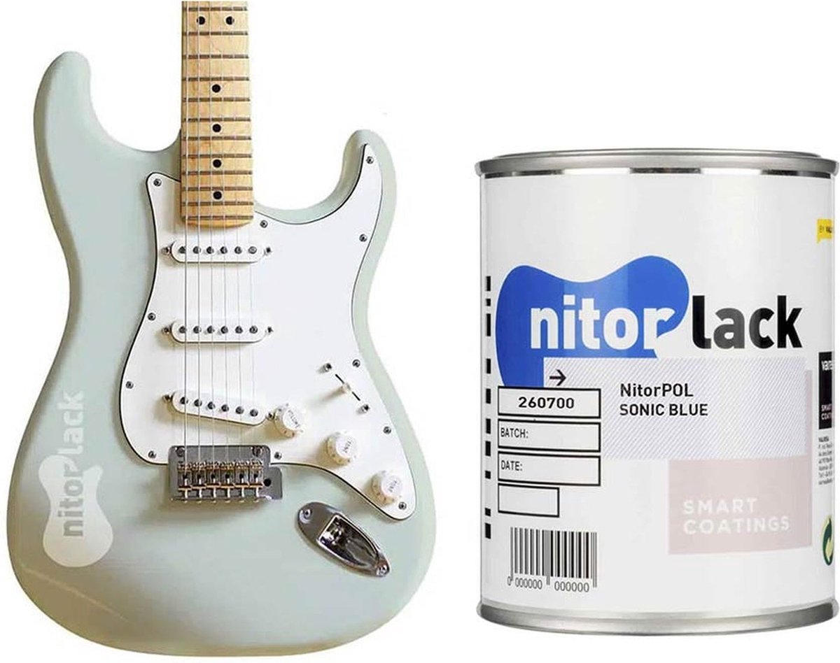 NitroLACK Nitrocellulose Lak - Sonic Blauw voor Gitaren