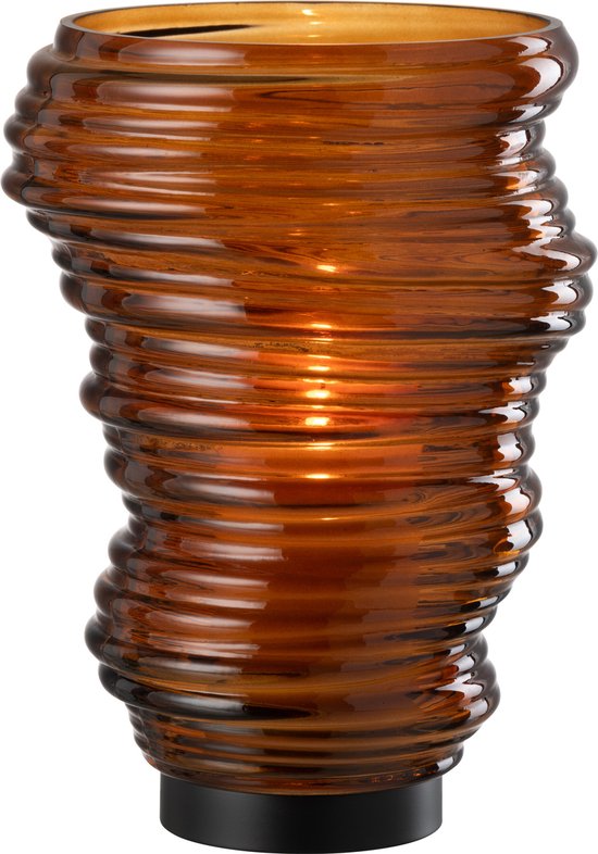 J-Line vase Tornado - verre - brun - large - 27.5 cm de hauteur