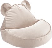 Wigiwama Zitzak Bear - Dusty Beige- beanbag teddy - uitwasbare hoes - fluffy zitzak knuffelen - zitzak kinderen - kinder zitzak