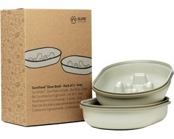 Surefeed Anti-Schrokbak - Kattenvoerbak - Grijs