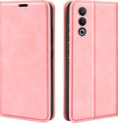 MobyDefend Hoesje - Geschikt voor Oppo A80 5G - Luxe Wallet Bookcase (Magnetische Sluiting) - Roze