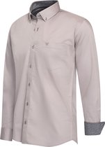 Cappuccino Italia - Chemises Homme Chemise Stretch Ancona - Grijs - Taille XL