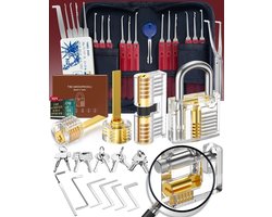 Lockpicking Set 37+5-delig - Pioneer Editie 2024 - Nieuwe Lockpick Ervaring - Transparante Training Hangsloten - Beginners en Pro Slotenmakers