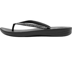 FitFlop Iqushion Sparkle TPU Dames Slippers - Zwart