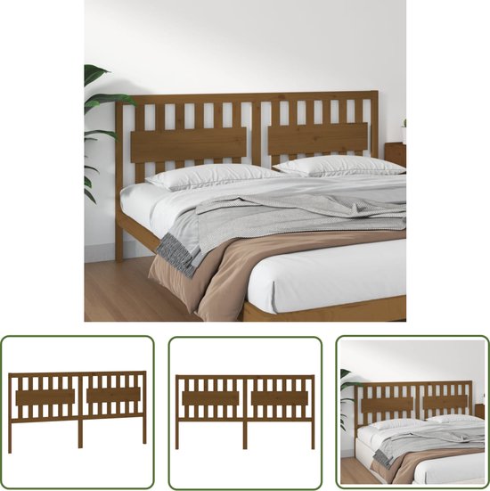 The Living Store Tête de lit en bois – Bois de pin – 185,5 x 4 x 100 cm – Charme rustique