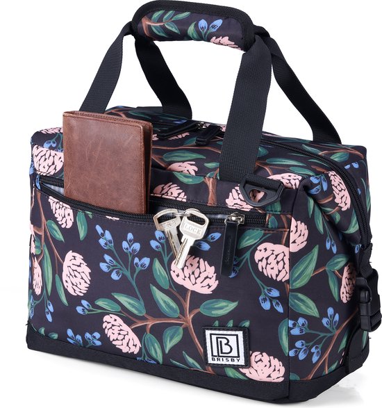 Brisby 4 Laags Geïsoleerde Koeltas - Lunchtas 12 Liter - Extra Ruimte Uitvouwbaar-Passion Flower van Brisby — afbeelding 3