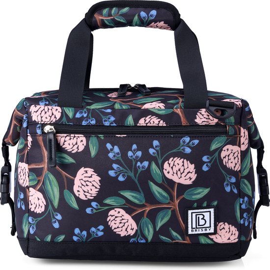Brisby 4 Laags Geïsoleerde Koeltas - Lunchtas 12 Liter - Extra Ruimte Uitvouwbaar-Passion Flower van Brisby — afbeelding 2