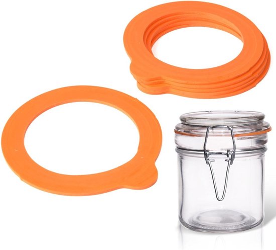 Ltsbaed Witte rubberen ringen, 20 stuks, 70 x 95 mm, siliconen, glasafdichtingen voor weckpotten, reserveringen, afdichtingen, voor inmaakpotten, weckpotten, beugelpotten, 20 stuks