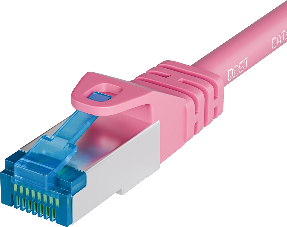 Qost - CAT6A 10G internetkabel - LSZH / UTP - 10 Gbps / 500 MHz - RJ45 Connectoren - Patchkabel / Netwerkkabel - 5 meter - Roze