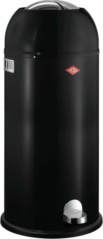 Kickmaster Maxi Pedaalemmer - 40 liter - Zwart - Wesco