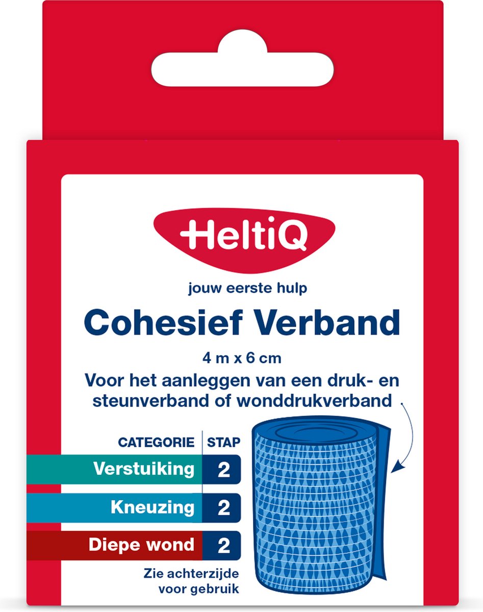 Goedkoopste Heltiq Cohesief verband 4m x 6cm 1 Stuks
