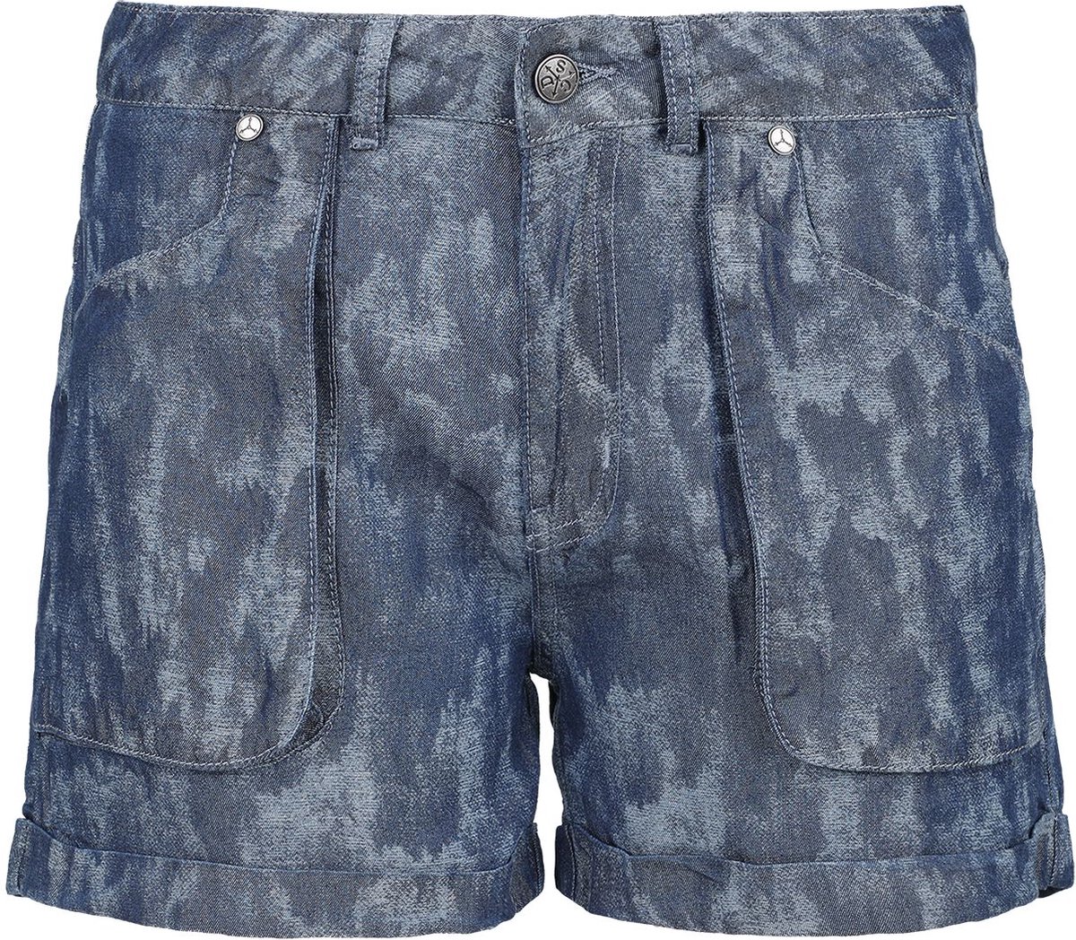 R.E.D. Rock-Engineered Design blauwe short in denimlook - Dames - 34