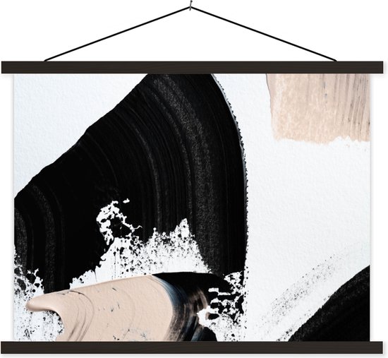 Porte-affiche avec affiche - Affiche scolaire - Peinture - Abstrait - Design - 40x30 cm - Lattes noires