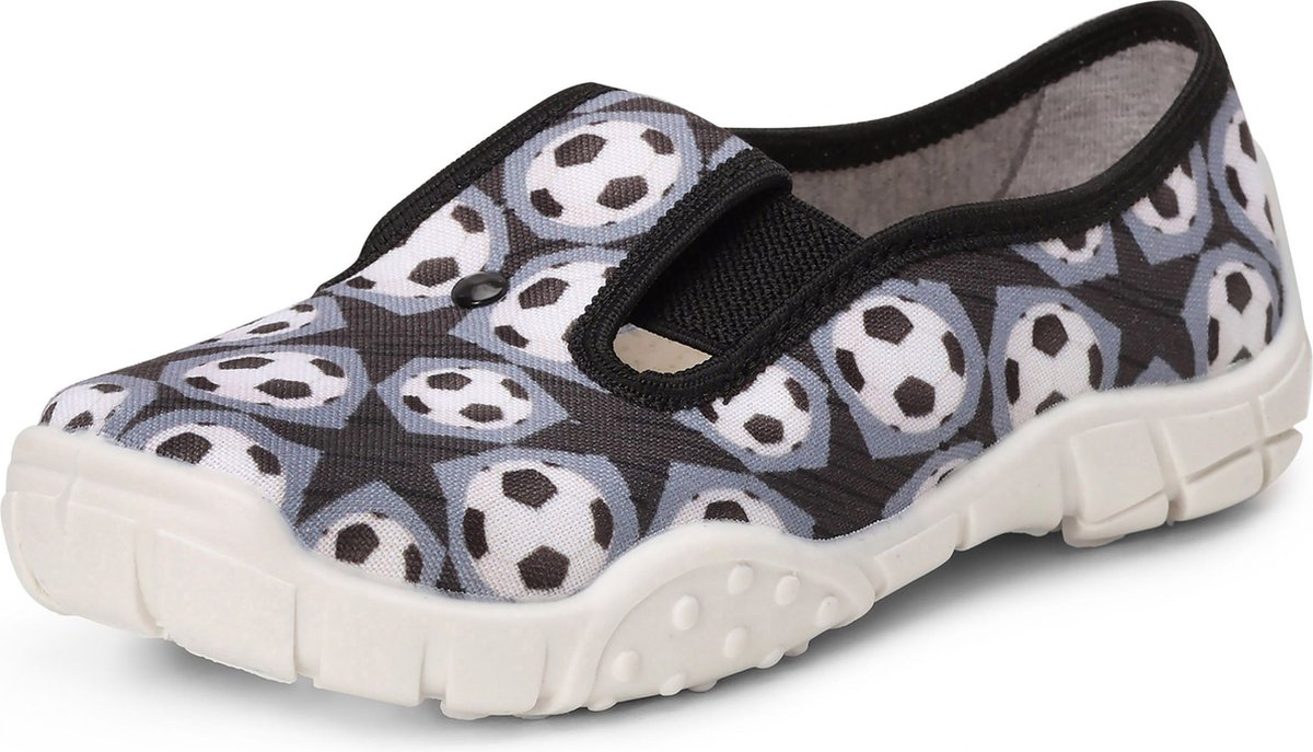 Ladeheid Kinder Pantoffels - Sloffen - Muizen - Unisex - LA-RW-Krzys - Grijs Voetbal - 28