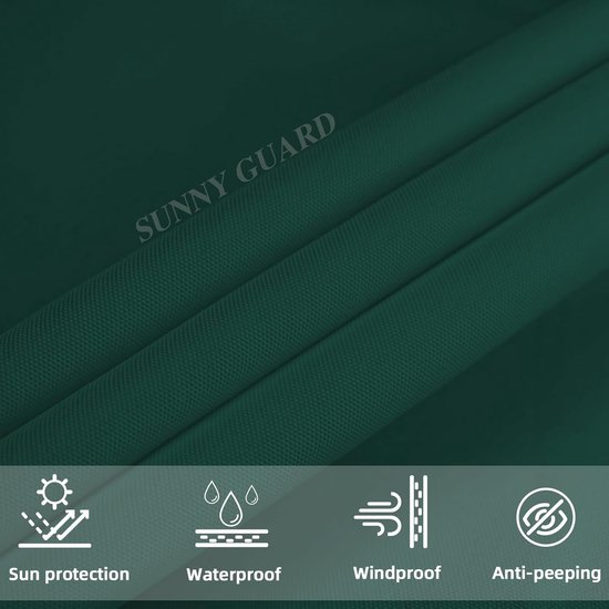 Privacydoek 95% olijfgroen 120 cm hoog met ogen