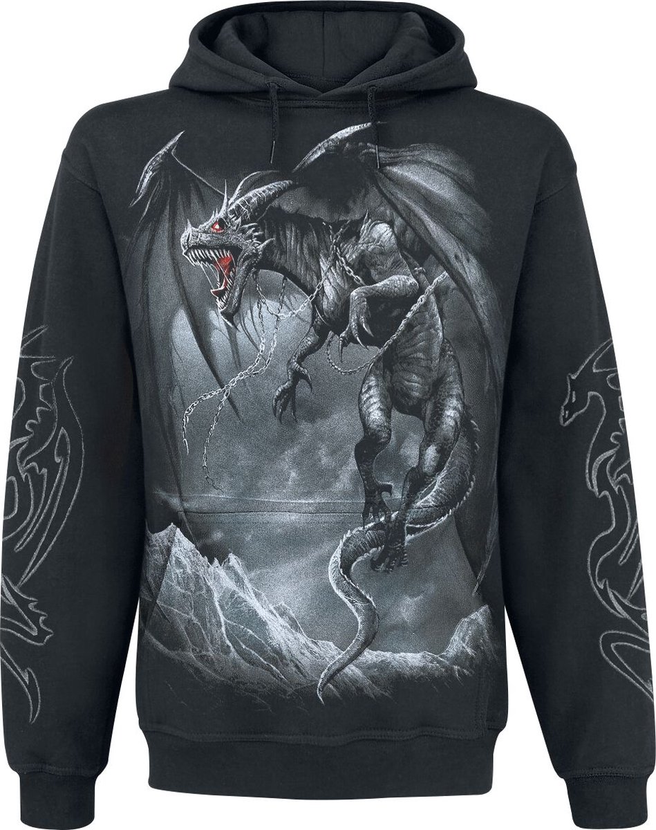 Spiral Dragon's Cry Heren Trui met capuchon - zwart - S