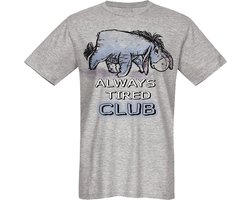 Winnie The Pooh I-Aah - Always Tired Club Heren T-shirt - grijs - S