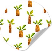 WallCircle® - Papier peint cercle 50x50 cm - Stickers muraux Jungle - Palmier - Design - Cercle mural - Accessoires chambre enfant - Décoration chambre bébé - Cercle mural autocollant