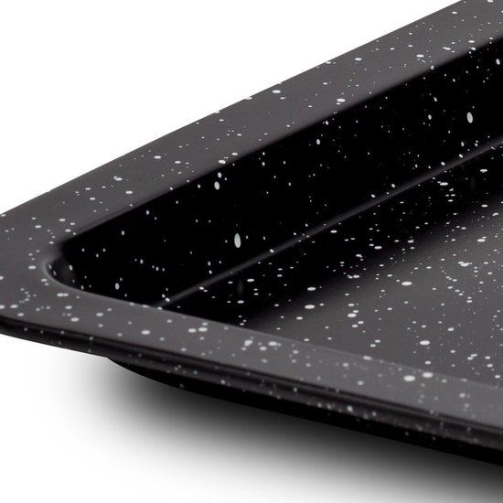 Bakplaat Graniet 43x29 / 46,5x32,5 cm 2 stuks - voor Bakken - voor De Oven | bol Bakplaat Graniet 43x29 / 46,5x32,5 cm 2 stuks - voor Bakken - voor De Oven | bol