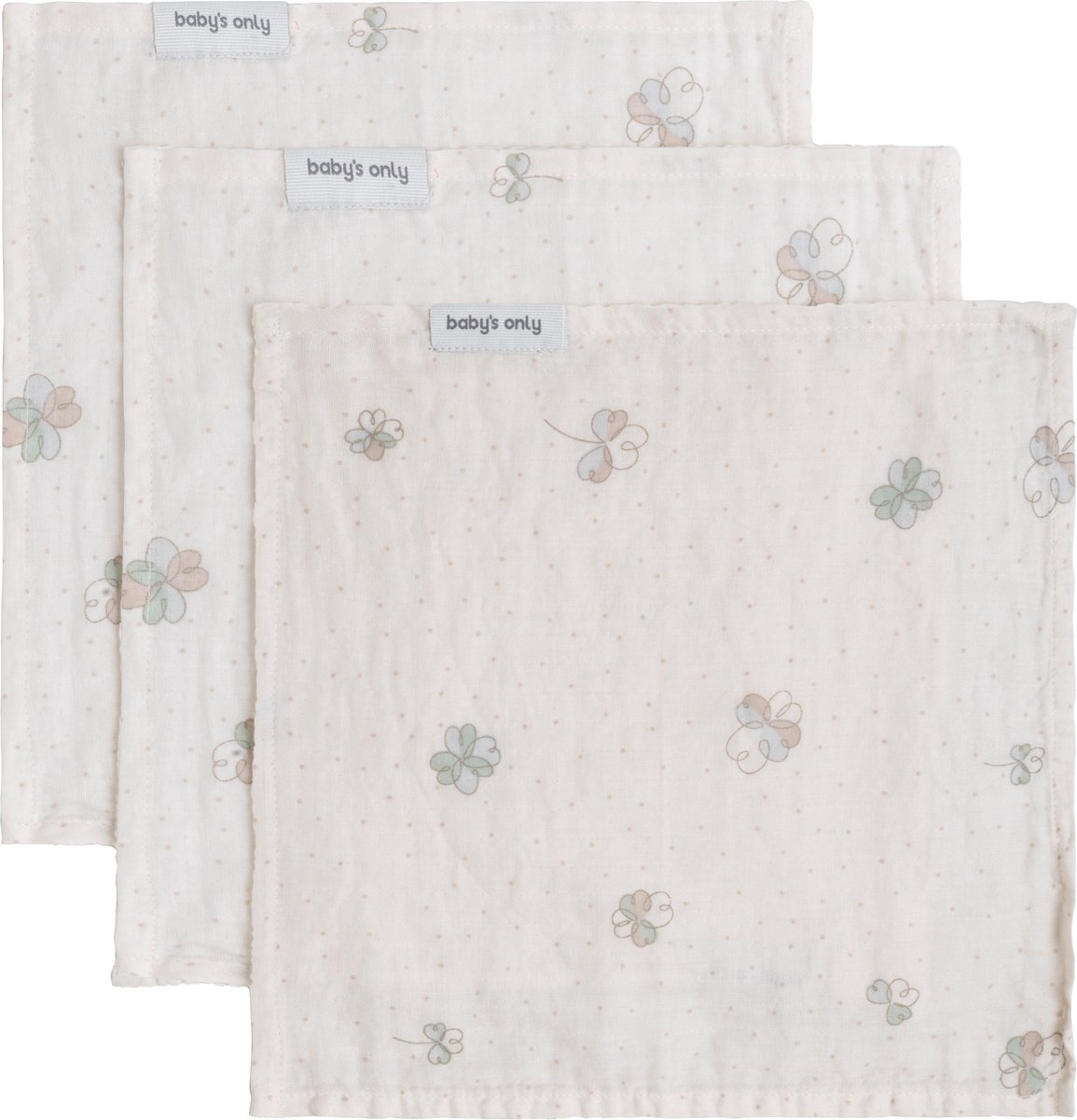 Goedkoopste Baby's Only Monddoekje Tender - 3-pack - Clover - 30x30 cm
