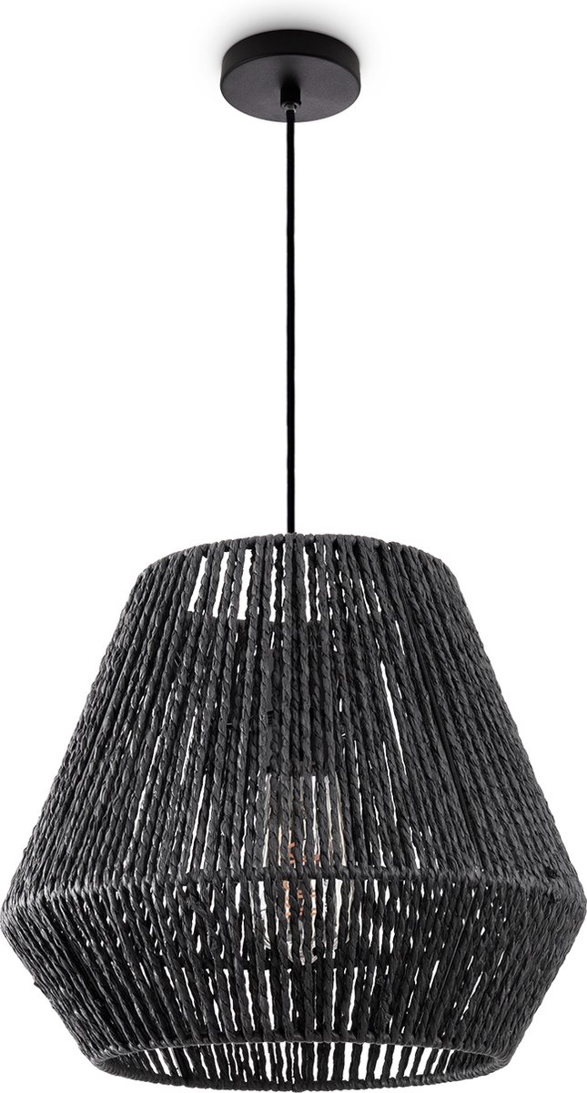 Paco HomeHanglamp Eettafel Hanglamp Eetkamer Lamp E27 Papier Boho Rotan