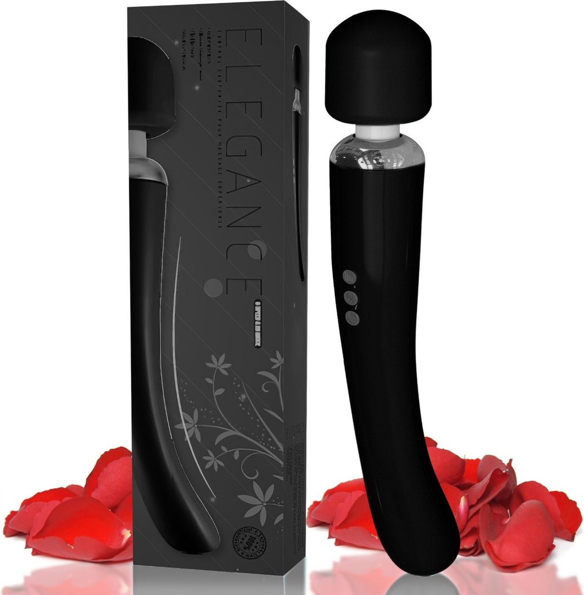 Sensual-U Elegance Curve - Fluisterstille Vibrator - Wand massager voor Clitorale stimulatie – Seksspeeltje met 8 snelheden en 20 standen – Zwart