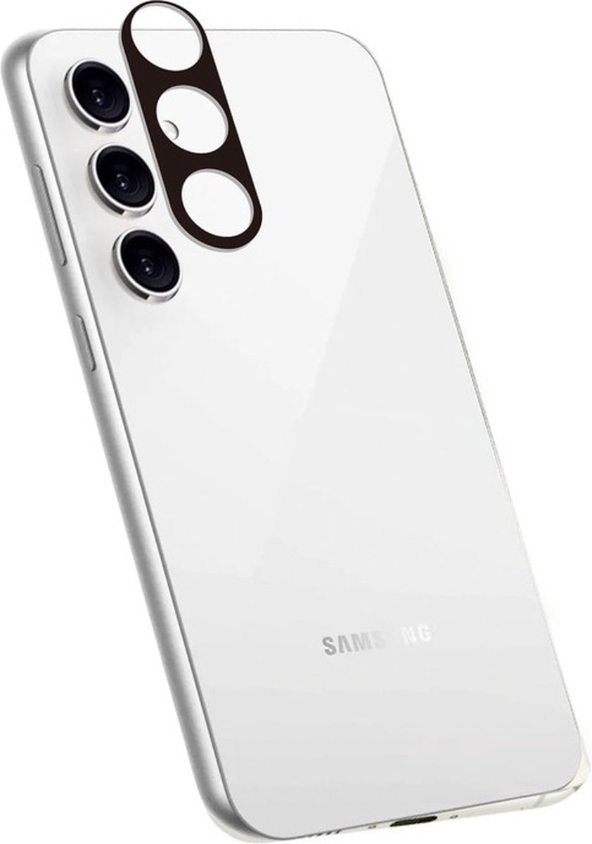Muvit, Cameradeksel Geschikt voor Samsung Galaxy S23 FE Schokbestendig Tempered Glass, Doorzichtig zwart