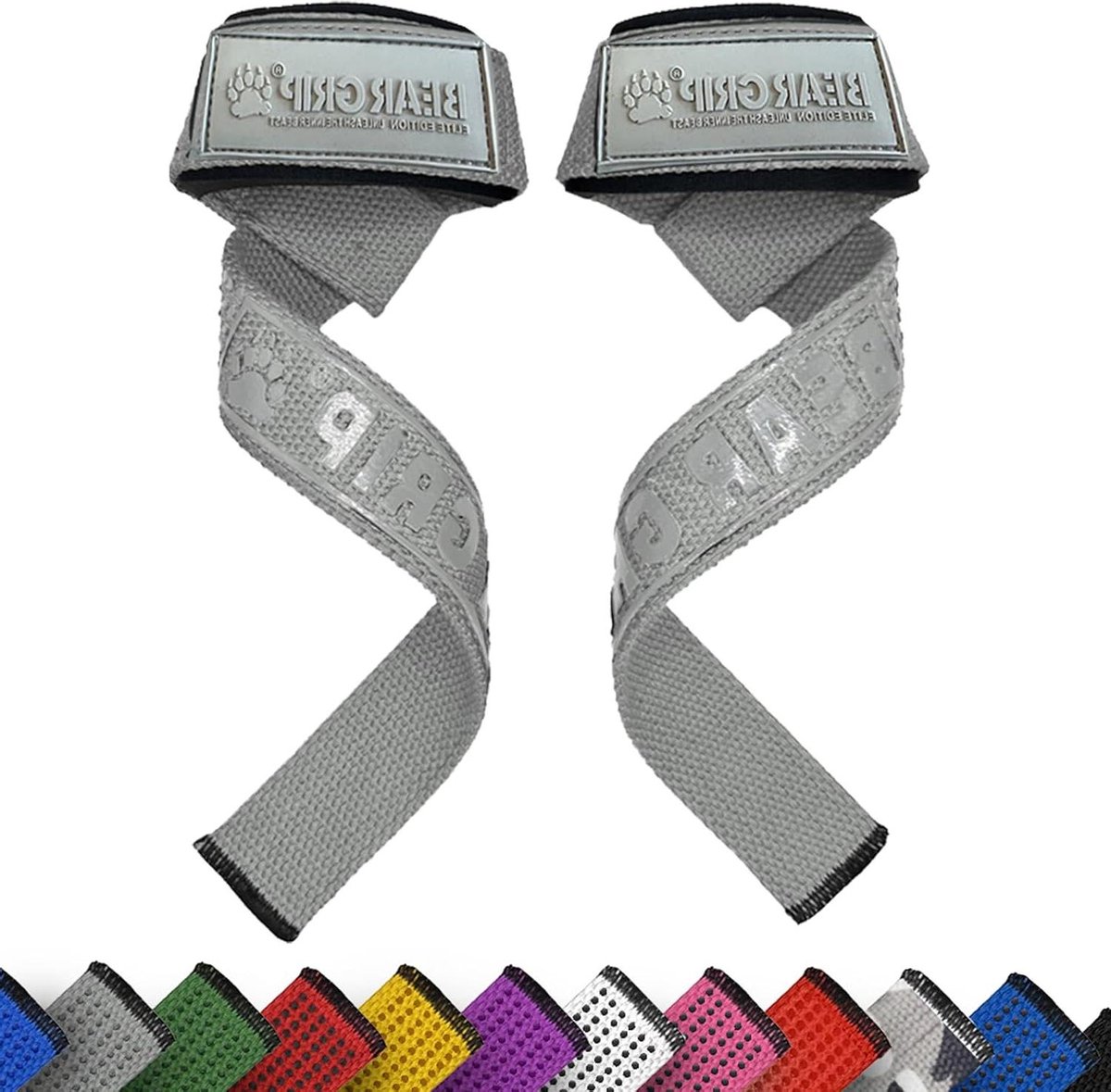 Premium Neopreen Gewatteerde Heavy Duty Dubbel Gestikte Gewichtheffen Gym Bandjes - Deadlift Accessoires - Mannen Vrouwen - Geavanceerde Gel Grip - 100% Katoen - Extra Lange