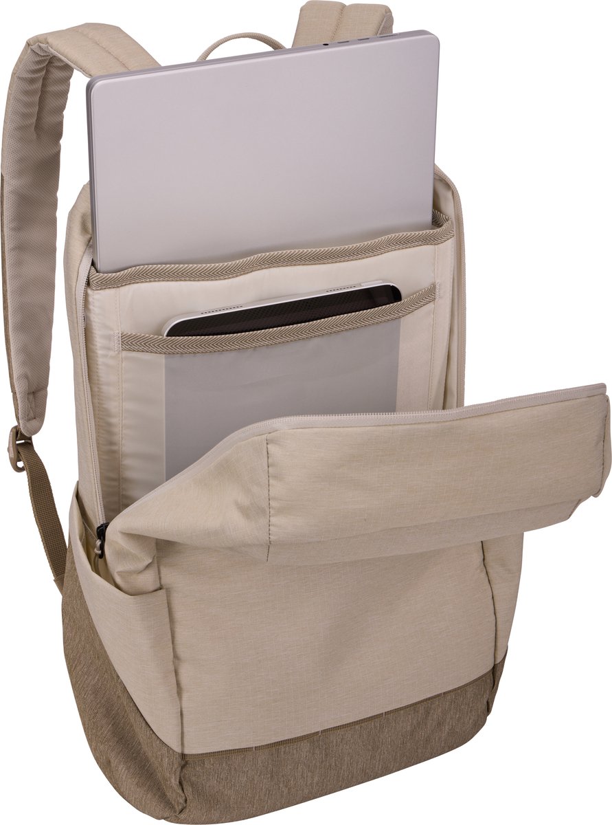 THULE Vrije tijd rugzak Rugzak met laptopvak Lithos Backpack 20L Pelican Gray / Faded Khaki Beige – foto 3