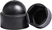 Bouchons à vis M8 - Hexagone - Plastique - Zwart - 4 pièces