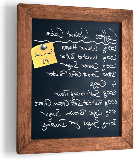 ANLIOTE Magnetisch krijtbord voor koelkast, 30 x 20 cm, magnetisch krijtbord eenvoudig te reinigen, 3 krijtstiften, 3 penhouders en 1 reinigingsdoekje, plakbriefjes voor boodschappenlijstje en to-do-lijstje