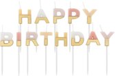 Folat - Set de bougies ' Happy Birthday' pastel pâle
