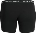 Achterkant van een zwarte boxershort met witte Jack & Jones-band.