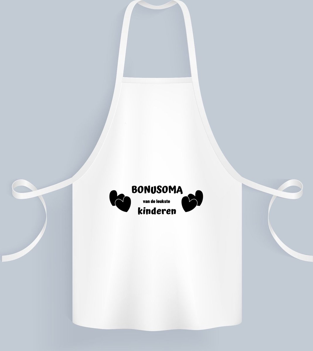 Akyol - bonusoma van de leukste kinderen Keukenschort - Oma - de leukste bonusoma - verjaardag - cadeautje voor oma - kado - geschenk - 82 bij 71 cm