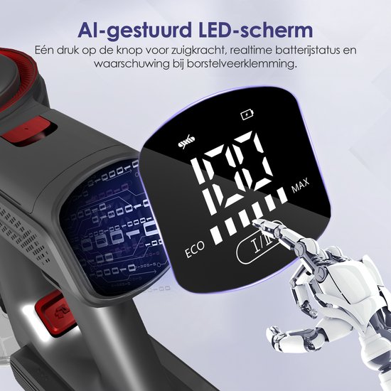 Draadloze stofzuiger, krachtig, 38 KPA/450 W, draadloze stofzuiger, led- touchscreen, 55 min. afneembare accu, draadloos, vloer en tapijt, dierenharen, 1,5 l, draadloze stofzuiger