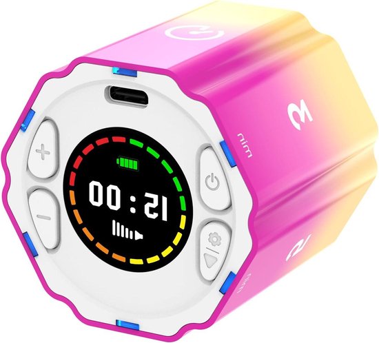 Jhering Minuteur de Gym, Portable, minuteur d'intervalle avec Batterie Rechargeable, Grand écran numérique Anti-Vertige, Horloge d'entraînement améliorée pour la Salle de Sport à Domicile