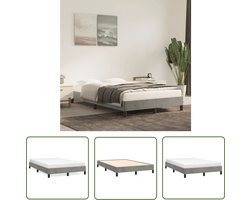 vidaXL - Bedframe - zonder - matras - 120x200 - cm - fluweel - lichtgrijs
