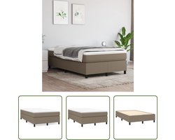 vidaXL Bedframe - Boxspringframe - Bedframe zonder matras 120x200 cm stof taupe - Tweepersoonsbed - Taupe - Stoffen Bed