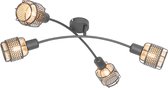 QAZQA noud - Design Plafondlamp - 4 lichts - Ø 64.5 cm - Zwart -  Woonkamer | Slaapkamer | Keuken