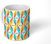 Mok - Koffiemok - Retro - Design - DNA - Kleuren - Mokken - 350 ML - Beker - Koffiemokken - Theemok