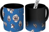 Magische Mok - Foto op Warmte Mokken - Koffiemok - Bloemen - Flora - Bohemian - Design - Magic Mok - Beker - 350 ML - Theemok