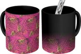 Magische Mok - Foto op Warmte Mokken - Koffiemok - Patronen - Design - Abstract - Roze - Magic Mok - Beker - 350 ML - Theemok