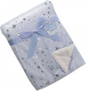 babydeken sterren 75 x 100 cm blauw