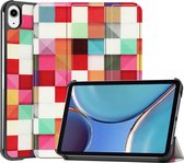 Apple iPad Mini 6 8.3 (2021) Hoes - Mobigear - Tri-Fold Serie - Kunstlederen Bookcase - Mosaic - Hoes Geschikt Voor Apple iPad Mini 6 8.3 (2021)