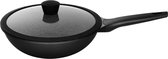 Sola Fair Cooking Wok 28 cm + Glazen Deksel Zwart/Wit