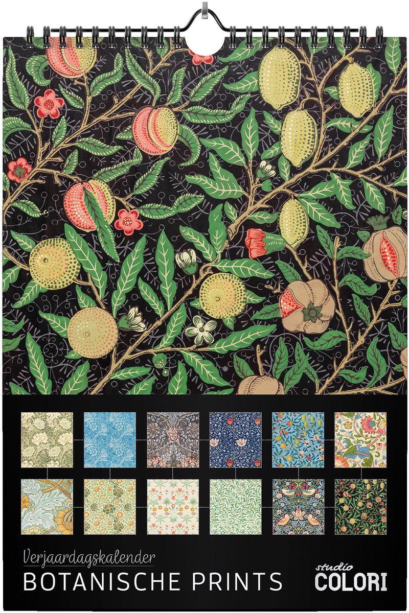 Verjaardagskalender Botanische prints - Wandkalender A4 - Niet jaargebonden