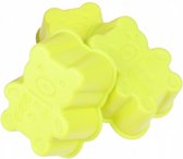 bakvorm beer 6,7 x 7,5 cm siliconen groen 3 stuks