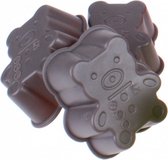 bakvorm beer 6,7 x 7,5 cm siliconen grijs 3 stuks